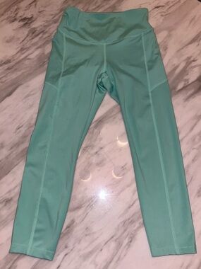 Absolutely Fit Mint Green High Rise Pocket Leggings Small Athletic Yoga